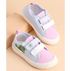 Cute Walk by Babyhug Velcro Closure Casual Shoes With Whale Patch - Pink
