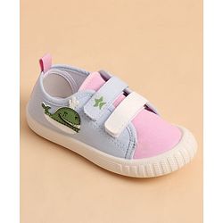 Cute Walk by Babyhug Velcro Closure Casual Shoes With Whale Patch - Pink