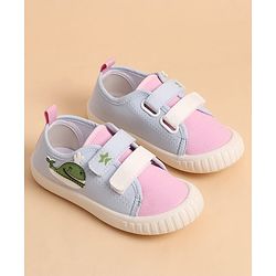 Cute Walk by Babyhug Velcro Closure Casual Shoes With Whale Patch - Pink