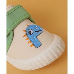 Cute Walk by Babyhug Casual Shoes with Velcro Closure & Dino Applique - Green