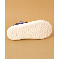 Cute Walk by Babyhug Velcro Closure Shoes With Floral Applique - Yellow