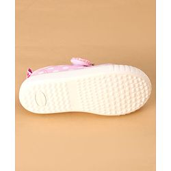 Cute Walk by Babyhug Velcro Closure Casual Shoes With Polka Dot Print - Navy Blue