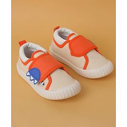 Cute Walk by Babyhug Casual Shoes with Velcro Closure & Animal Applique - Beige