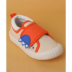 Cute Walk by Babyhug Casual Shoes with Velcro Closure & Animal Applique - Beige