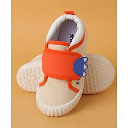 Cute Walk by Babyhug Casual Shoes with Velcro Closure & Animal Applique - Beige