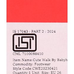 Cute Walk by Babyhug Velcro Closure Casual Shoes with Stripe - Multicolor