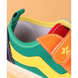 Cute Walk by Babyhug Velcro Closure Casual Shoes with Stripe - Multicolor