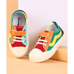Cute Walk by Babyhug Velcro Closure Casual Shoes with Stripe - Multicolor