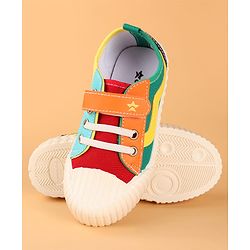 Cute Walk by Babyhug Velcro Closure Casual Shoes with Stripe - Multicolor