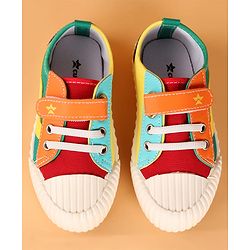 Cute Walk by Babyhug Velcro Closure Casual Shoes with Stripe - Multicolor