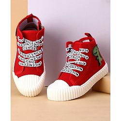 Cute Walk by Babyhug Casual Shoes with Dino Applique - Red