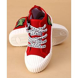 Cute Walk by Babyhug Casual Shoes with Dino Applique - Red