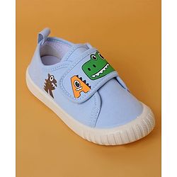 Cute Walk by Babyhug Casual Shoes With Velcro Closure & Dino Print - Blue