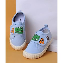Cute Walk by Babyhug Casual Shoes With Velcro Closure & Dino Print - Blue
