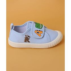 Cute Walk by Babyhug Casual Shoes With Velcro Closure & Dino Print - Blue