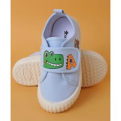 Cute Walk by Babyhug Casual Shoes With Velcro Closure & Dino Print - Blue