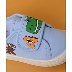 Cute Walk by Babyhug Casual Shoes With Velcro Closure & Dino Print - Blue
