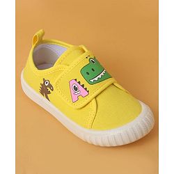 Cute Walk by Babyhug Casual Shoes With Velcro Closure & Dino Print - Blue