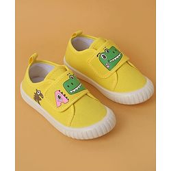 Cute Walk by Babyhug Casual Shoes With Velcro Closure & Dino Print - Blue
