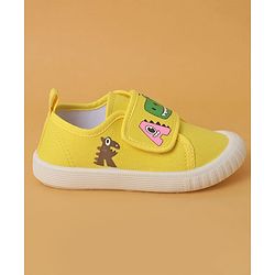 Cute Walk by Babyhug Casual Shoes With Velcro Closure & Dino Print - Blue