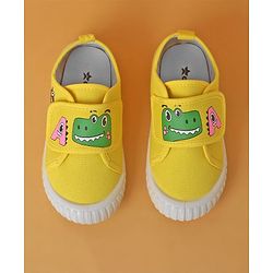 Cute Walk by Babyhug Casual Shoes With Velcro Closure & Dino Print - Blue