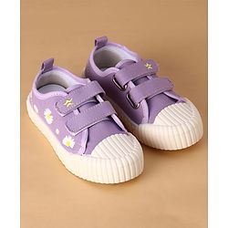 Cute Walk by Babyhug Canvas Floral Printed Casual Shoes - Purple