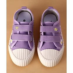Cute Walk by Babyhug Canvas Floral Printed Casual Shoes - Purple