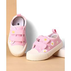Cute Walk by Babyhug Canvas Floral Printed Casual Shoes - Purple