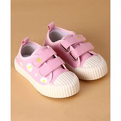 Cute Walk by Babyhug Canvas Floral Printed Casual Shoes - Purple