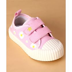 Cute Walk by Babyhug Canvas Floral Printed Casual Shoes - Purple
