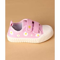Cute Walk by Babyhug Canvas Floral Printed Casual Shoes - Purple