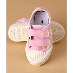 Cute Walk by Babyhug Canvas Floral Printed Casual Shoes - Purple