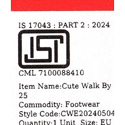 Cute Walk by Babyhug Canvas Velcro Closure Casual Shoes With Checks Design - Brown