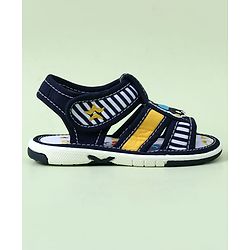 Cute Walk by Babyhug Sandals with Velcro Closure & Car Applique - Blue