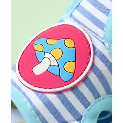 Cute Walk by Babyhug Sandals with Velcro Closure & Mushroom Applique - Light Blue