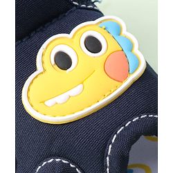 Cute Walk by Babyhug Sandals With Velcro Closure & Dino Applique - Navy Blue