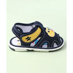 Cute Walk by Babyhug Sandals With Velcro Closure & Dino Applique - Navy Blue