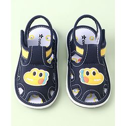 Cute Walk by Babyhug Sandals With Velcro Closure & Dino Applique - Navy Blue