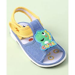 Cute Walk by Babyhug Velcro Closure Sandals with Applique - Blue