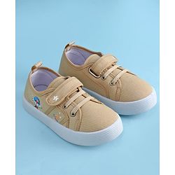 Cute Walk by Babyhug Casual Shoes with Velcro Closure & Space Theme Embroidery - Red