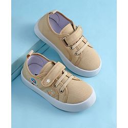 Cute Walk by Babyhug Casual Shoes with Velcro Closure & Space Theme Embroidery - Red