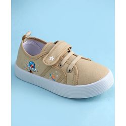 Cute Walk by Babyhug Casual Shoes with Velcro Closure & Space Theme Embroidery - Red