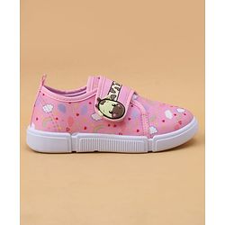 Cute Walk by Babyhug Velcro Closure Casual Shoes with Rainbow Print - Pink