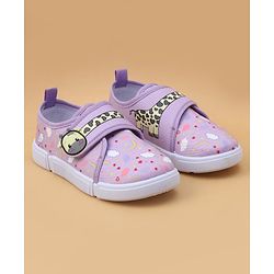 Cute Walk by Babyhug Velcro Closure Casual Shoes with Rainbow Print - Pink