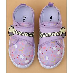 Cute Walk by Babyhug Velcro Closure Casual Shoes with Rainbow Print - Pink