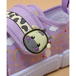 Cute Walk by Babyhug Velcro Closure Casual Shoes with Rainbow Print - Pink