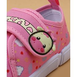 Cute Walk by Babyhug Velcro Closure Casual Shoes with Rainbow Print - Pink