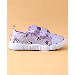 Cute Walk by Babyhug Casual Shoes with Velcro Closure & Teddy Print - Pink