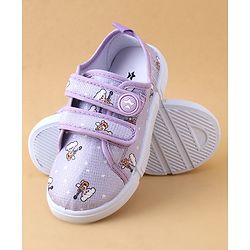 Cute Walk by Babyhug Casual Shoes with Velcro Closure & Teddy Print - Pink