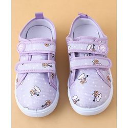 Cute Walk by Babyhug Casual Shoes with Velcro Closure & Teddy Print - Pink